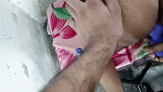 Double dildo in ass to fuck big ass Hindi audio doggy style anal