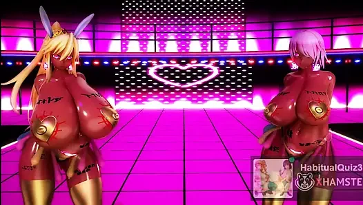 Fgo ile doruk noktası bunny artoria ve mash erotik kalça sallayan ikili dans ediyor 3 boyutlu hentai mmd ahegao döl yutuyor anal seks sikişi
