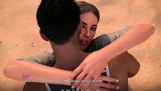 Dominos Beach 17: Latihan mesra-mesraan emily & john di pantai