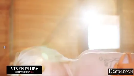 Derin. Willful kovboy kız Jazlyn'in kötü bir tadıyor