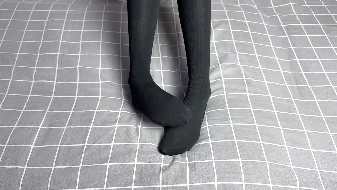 Just you and mistress in long black socks