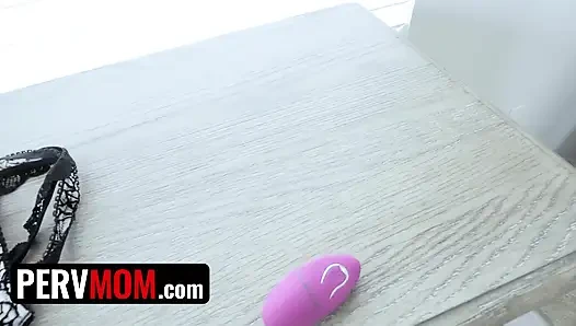PervMom - Hot blonde Milf sucks on stepsons big juicy meat while she talks on her client on phone