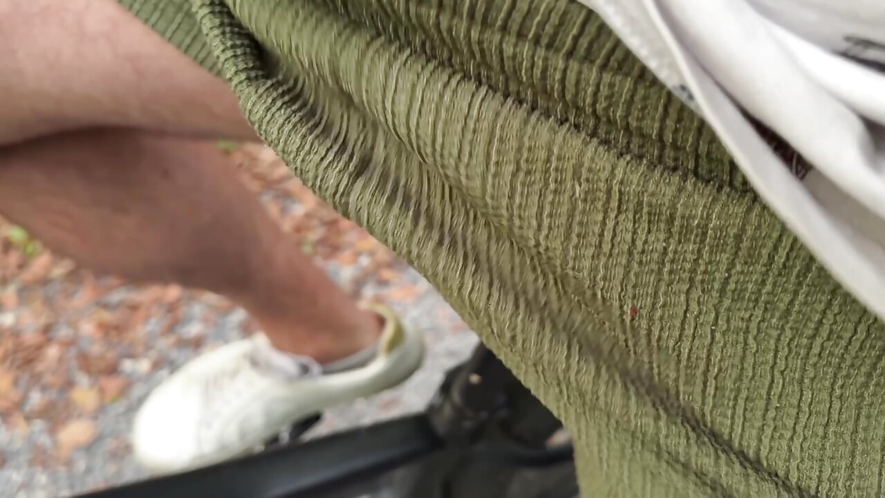 Bike Ride Piss Stop - Big Bulge & Outdoor Pee in the Forest