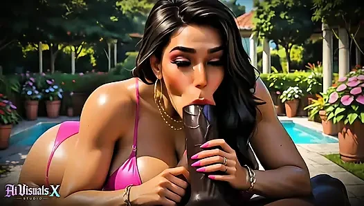 (4K) AI 3D Animated - Big Ass Latina Milf & BBC - Doggystyle, Pronebone & Creampie (AI Visuals X)
