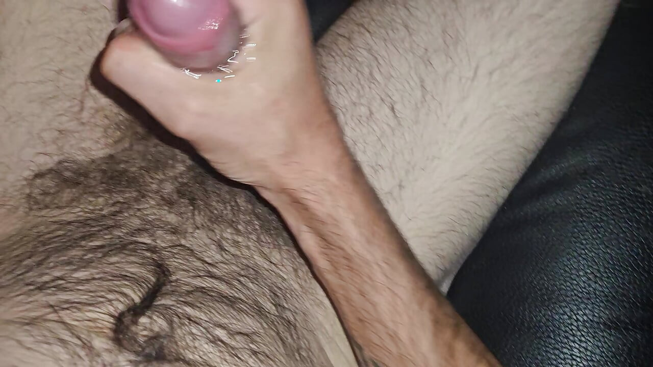 Wanking my big dick