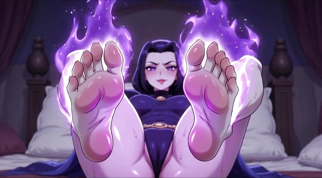 Raven from Teen Titans Exposing Massive Tits and Enormous Ass in Very Steamy Erotic Magic Scenes