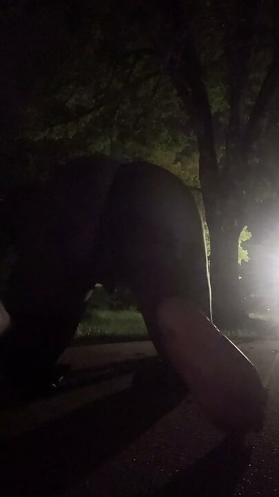 Fooling Around At Night Outside On The Sidewalk Fully Naked Part 4