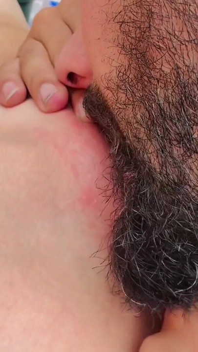 Bearded Man Devours Her Pussy with Intense Tongue & Fingers Until She Squirt-Cums Hard in His Mouth | Clip 2
