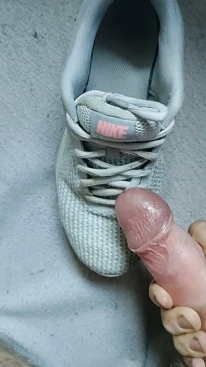 Cum on my wife's Nike Sneakers