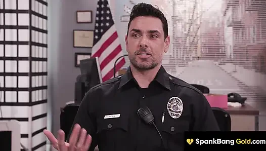 SPANKBANG GOLD - Busty Blonde Cop Smashed By Enitre Precinct