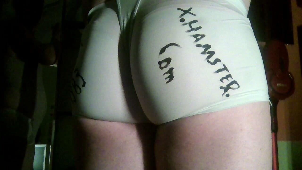 My buttocks in a thong black