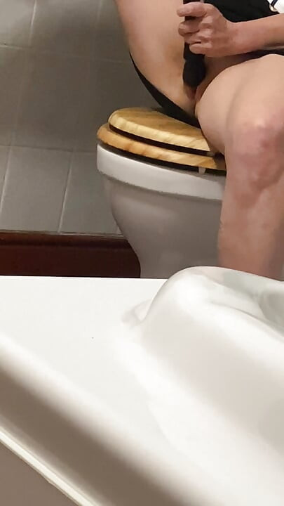 Filming step mother in the bathroom