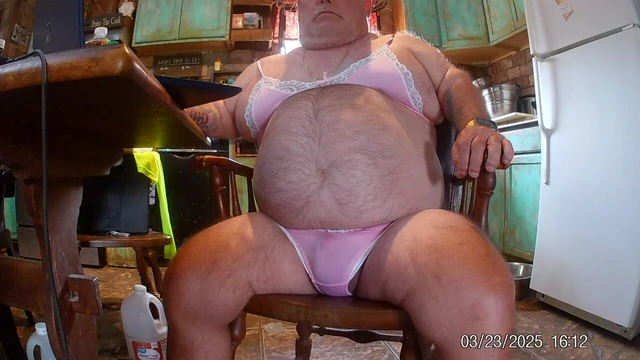 Pink Bra n Panty Cum Dripping