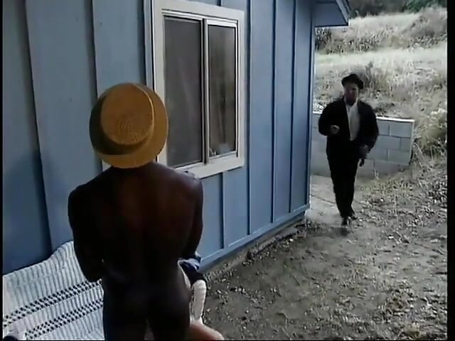 Black and white dudes gets blowjob from Amish chick