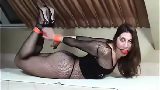 They left me hogtied and gagged in nothing but fishnets