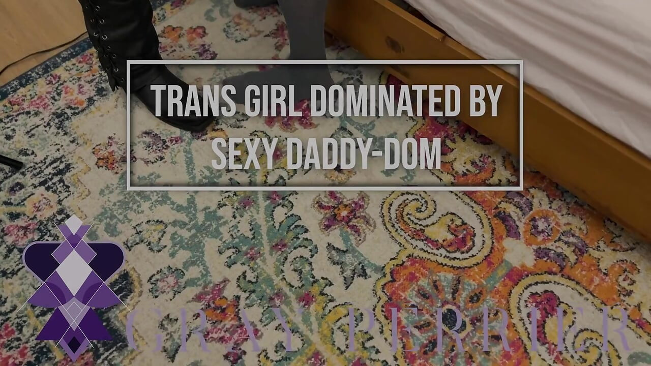 Trans Girl Dominated by Sexy Stepdaddy Leather Dom