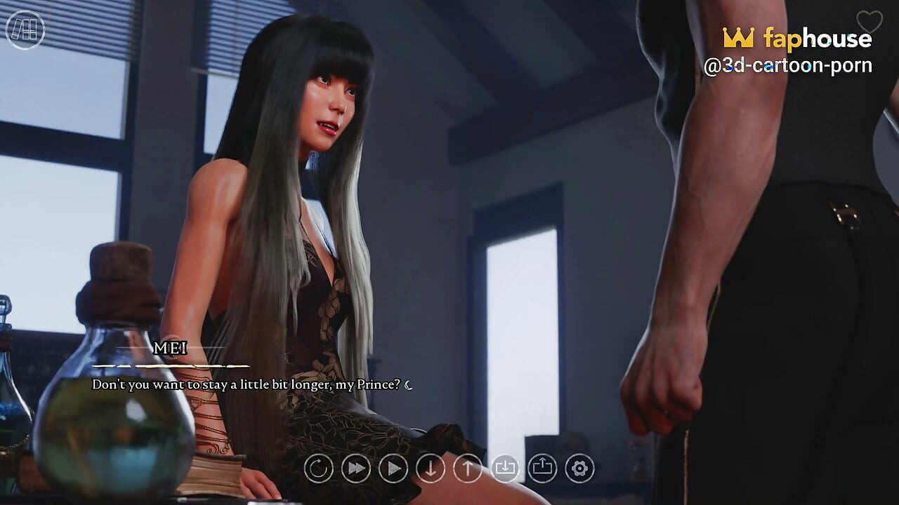 The Seven Realms 72 - Atlas Fucks Mei From Behind After Blowjob and Creampies Her