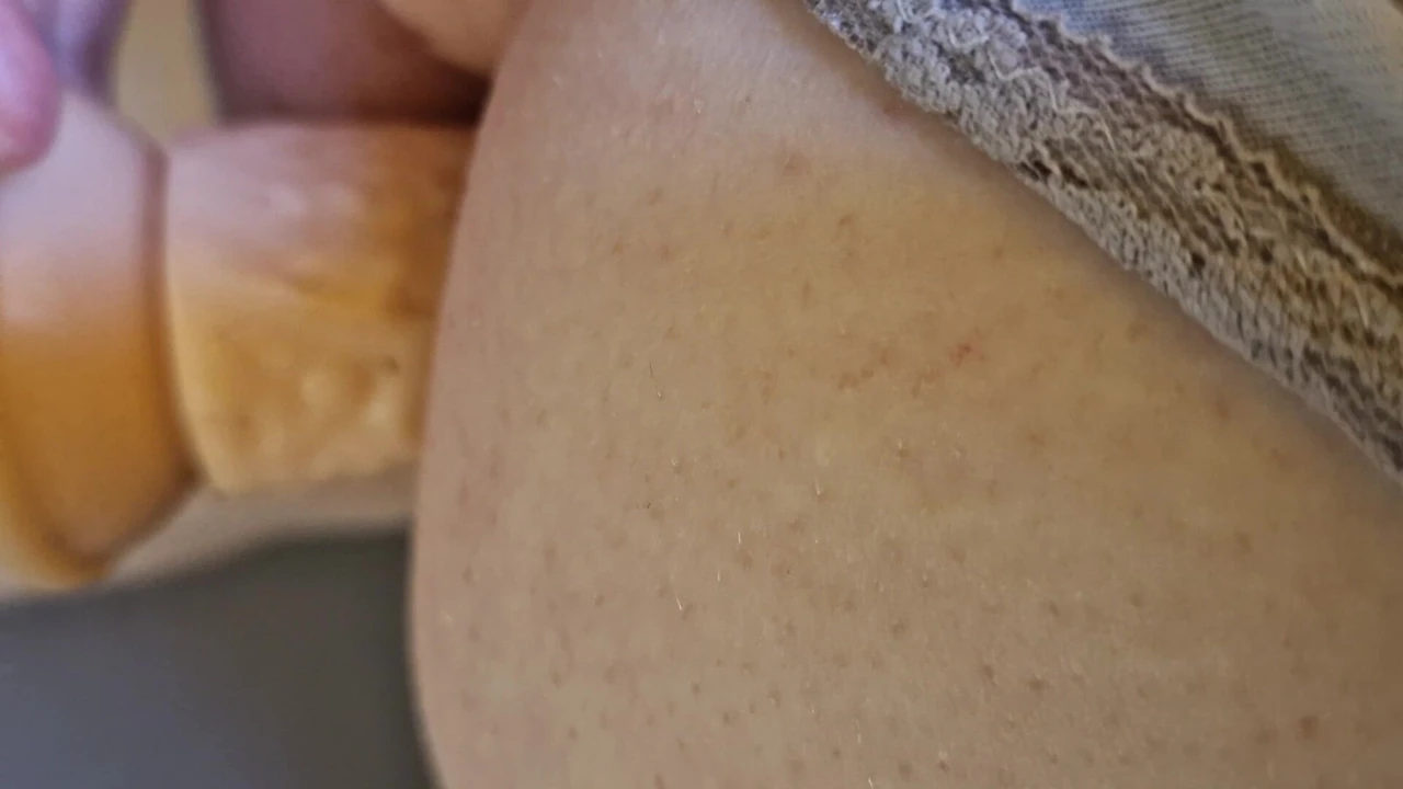 Hard anal masturbating with dildo, humiliation for bbw slave sow