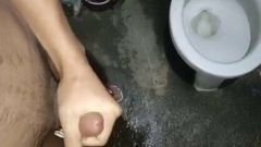 Skinny Filipino Ladyboy Jerks Off and lots of CUM