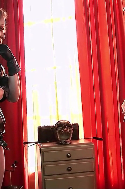 Guy Gets His Balls Tied up in Threesome and Gets Anal Fucked by Tranny