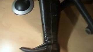 huge cumshot on boots