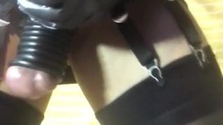 Masturbation-Cockring mit Gleitmittel