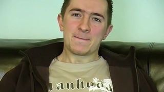 British amateur lubes up his dick and cums after interview