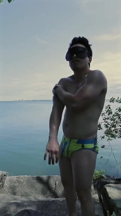 Lake Day Mood: Oiled up, Flexing, and Shamelessly Showing off-because Some Reflections Deserve a Standing Ovation.