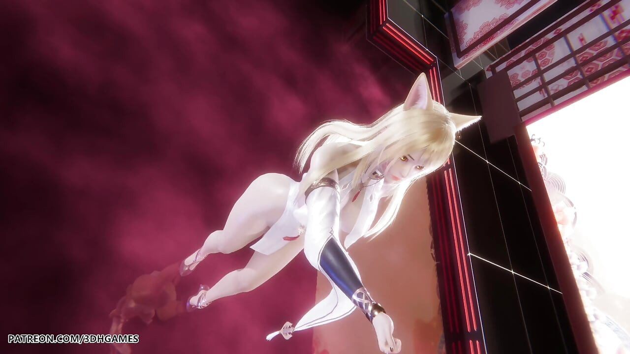 Mmd Gokuraku Jodo Ahri Sexy striptýz League of Legends Hentai Uncenzurované 4K 60fps