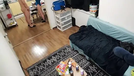 Eine nacht mit nippeln und tiefem vergnügen zu hause