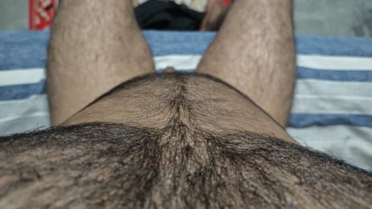 Hairy Big cock Bangladeshi daddy play handjob