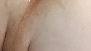 Sloppy anal gape with huge Dildo