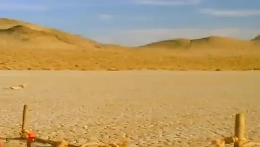 Piss Drenched Blonde Babe Kneeling for Desert Golden Shower