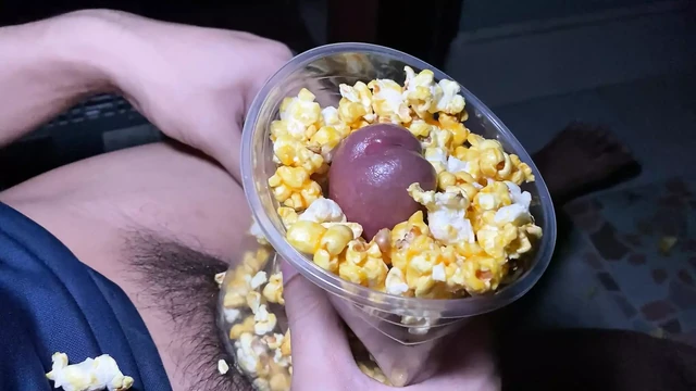 I fuck popcorn while watching a movie.