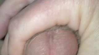 Closeup Quick masturbation before going to bed