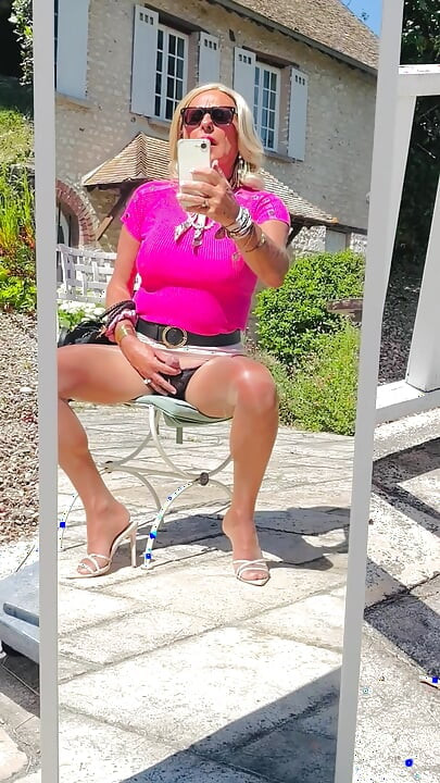 Outdoor pink sissy cock