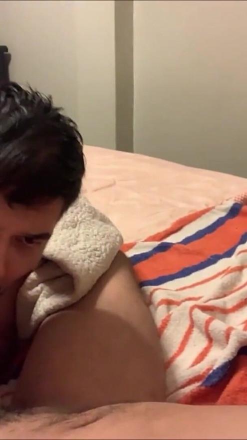 Bearded Latino model seduces me until he gives me his cock | Clip 1