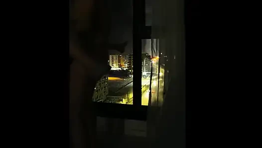 Fuck and Suck in the Front of the Hotel Window