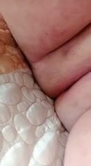 My girlfriend fucks her plump pussy