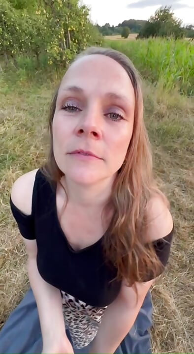 My sister's ex-husband takes me to the field and fucks me naked