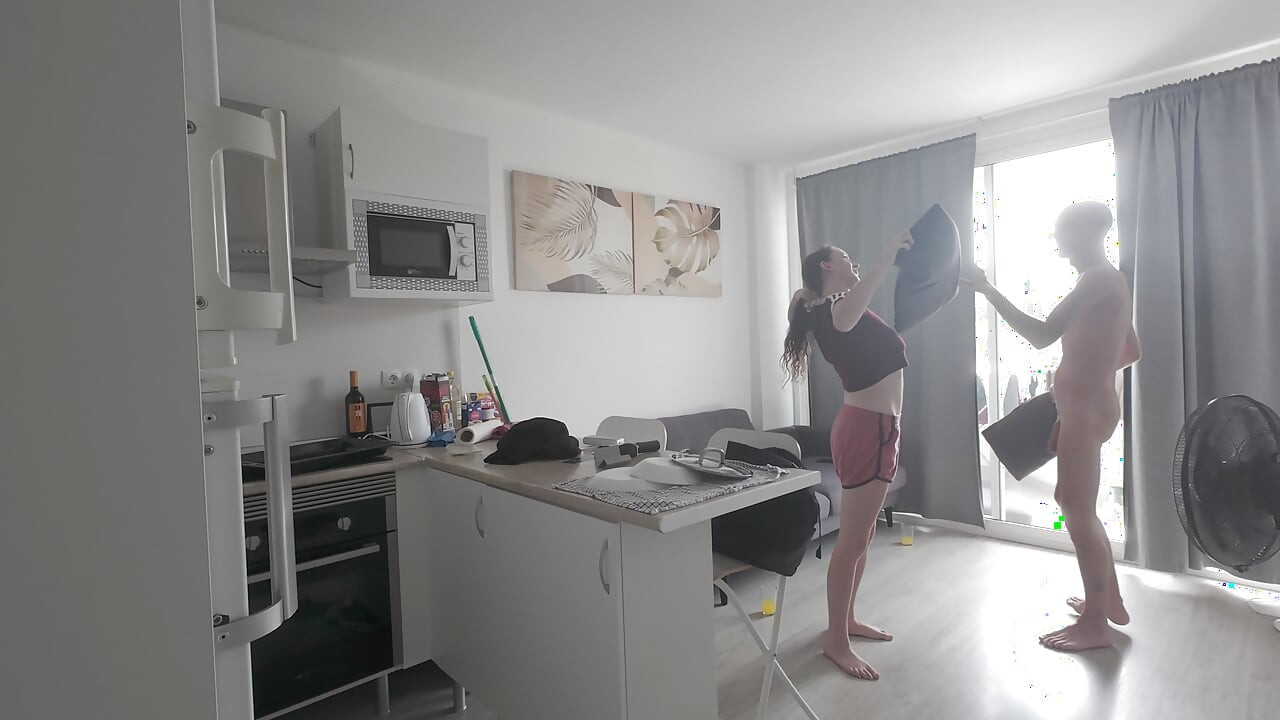Risky - Sucking My Step Daddy's Big Cock Beside The Open Window And Receiving A Fuck And Facial In The Bathroom