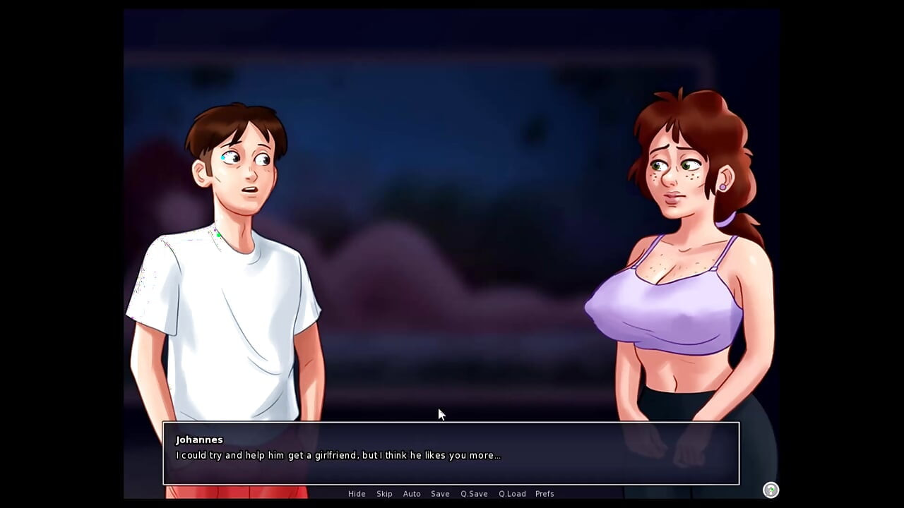 Saga de verano - Johannes follada por Odette ... Las damas y Johannes jugaron a girar la bottel.