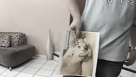 Seksi hatun büyük bir yarak sıkı amcığını ittikten sonra döl yiyor