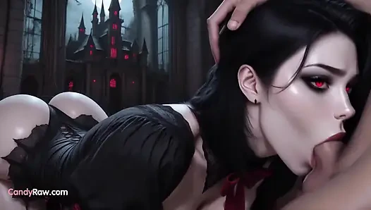 Kızıl kadife orta yaşlı seksi kadın derin tutkuya teslim oluyor, 3 boyutlu kucaklamada dölleme hediyesi