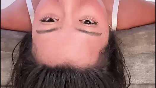Mishell chokes on big cock in her throat