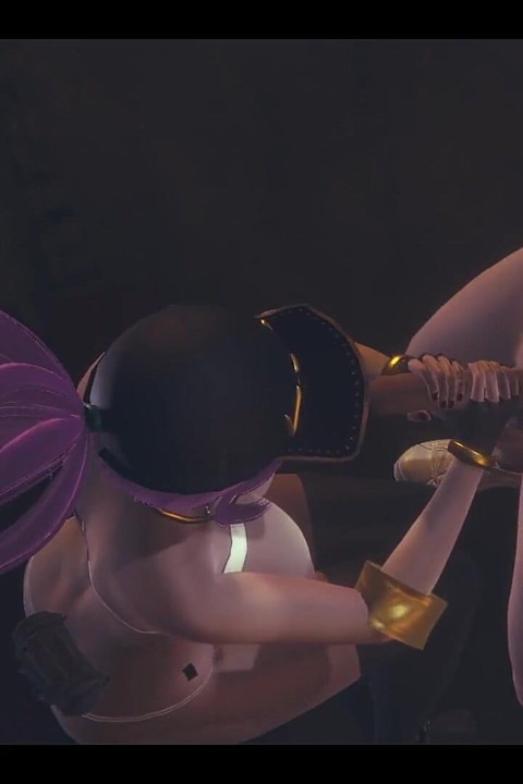 Lol Hentai 3D - Akali Handjob and Fucked Against the Wall at Street - Japanese Asian Manga Anime Game Porn