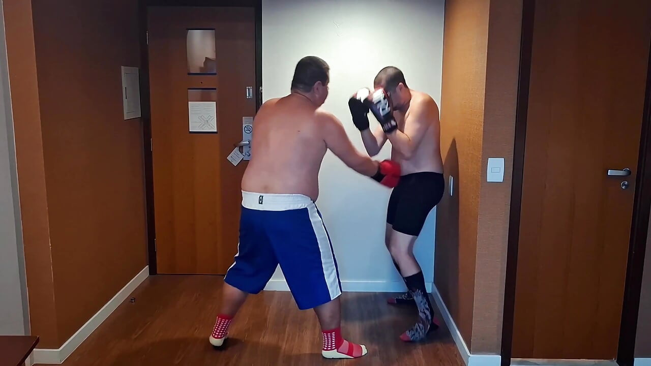 Παχουλός μπόξερ αρκούδας εναντίον Jobber