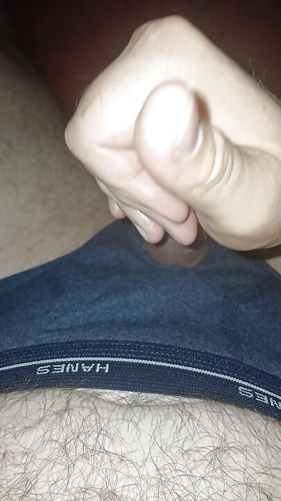 Dark blue Hanes cum video