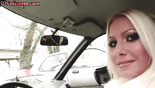 Fakeboobs MILF pussylicked and fucked in amateur closeup