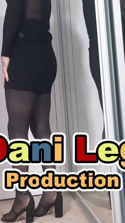 Dani Leg in Sexy Thigh High Black 2 Coloured Pantyhose